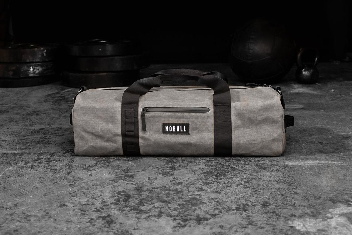 Nobull Waxed Canvas Traditional Women\'s Duffle Grey | Australia (EB0384)